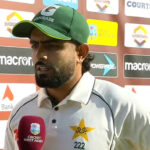 ویسٹ انڈیز کے خلاف پہلے ٹیسٹ کے بعد گفتگو کرتے ہوئے پاکستان کے کپتان بابر اعظم